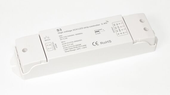 Контроллер высоковольтный S3 IC44 RGB/CCT/DIM (110-240V, 3ch x 200W)
