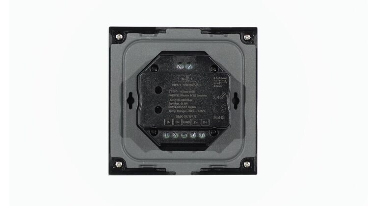 Сенсорная панель T13-1 Black IC76 (220V, RGB, 4 zone, DMX512, RF 2.4GHz)