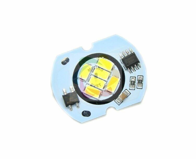 Светодиодная матрица 5730, 6 led, 220V, 6W, Ф32mm, D140, white