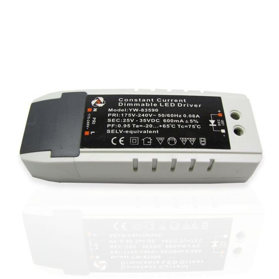 Светодиодный драйвер диммируемый YW-83590, LD107 (21W, 25-42V, 600mA) Светодиодный драйвер диммируемый YW-83590, LD107 (21W, 25-42V, 600mA)